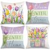 Colorful Tulip Graceful Pillow CoversLiving Room Sofa Cushion Cover, Soft and Comfortable, Bedroom Room Decoration