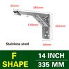 8/10/12/14Inch Adjustable Wall Mounted Triangle Folding Angle Bracket Bench Table Shelf Bracket Furniture Heavy Support Hardware