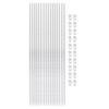 16 Pcs 15.6 Inch Acrylic Plant Stakes Clear Flower Support Sticks with 20 Pcs Clips for Orchid