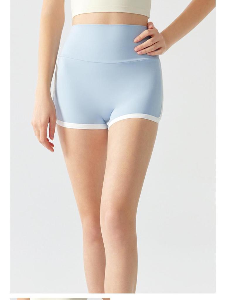 Летние женские шорты для йоги с цветовыми блоками, высокой талией и эффектом пуш-ап, с карманами, для бега, тенниса и фитнеса