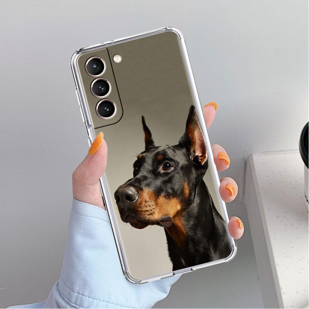 Прозрачный чехол для Samsung Galaxy S22 S20 FE S21 S10 S9 Plus Note 20 Ultra 10 Lite Phone Shell Animal Dachshund Doberman Dog