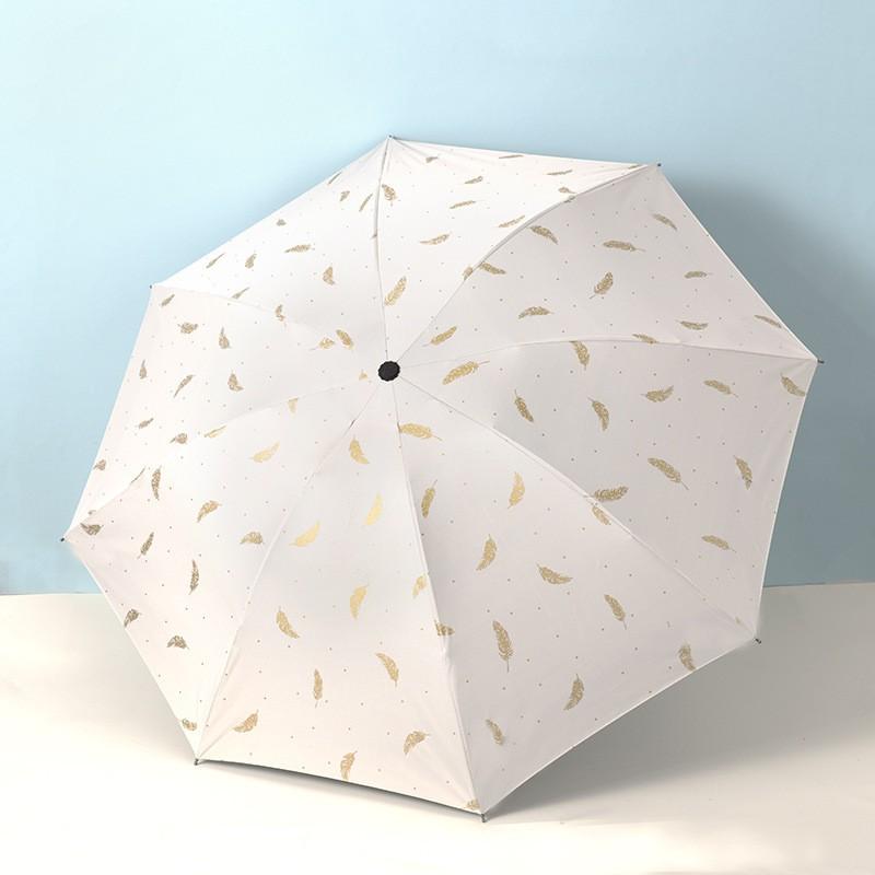 Automatic Manual Folding Umbrella Sun Rain Protection UPF50 Black Coating Cartoon Design 8-Rib Lightweight Adult