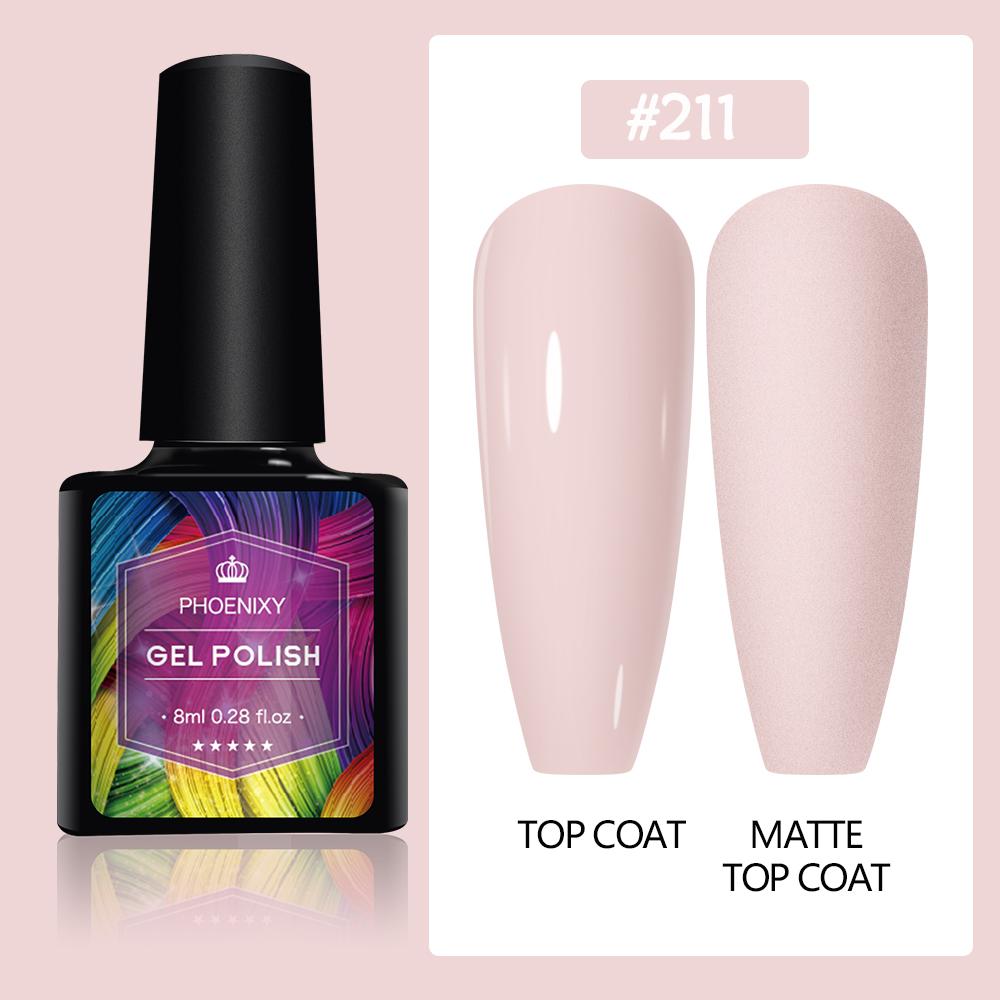 PHOENIXY 8 мл гель-лак для ногтей, полуперманентный гель, блестящий гель, отмачиваемый блестящий стартовый набор, маникюрный набор для маникюрного салона