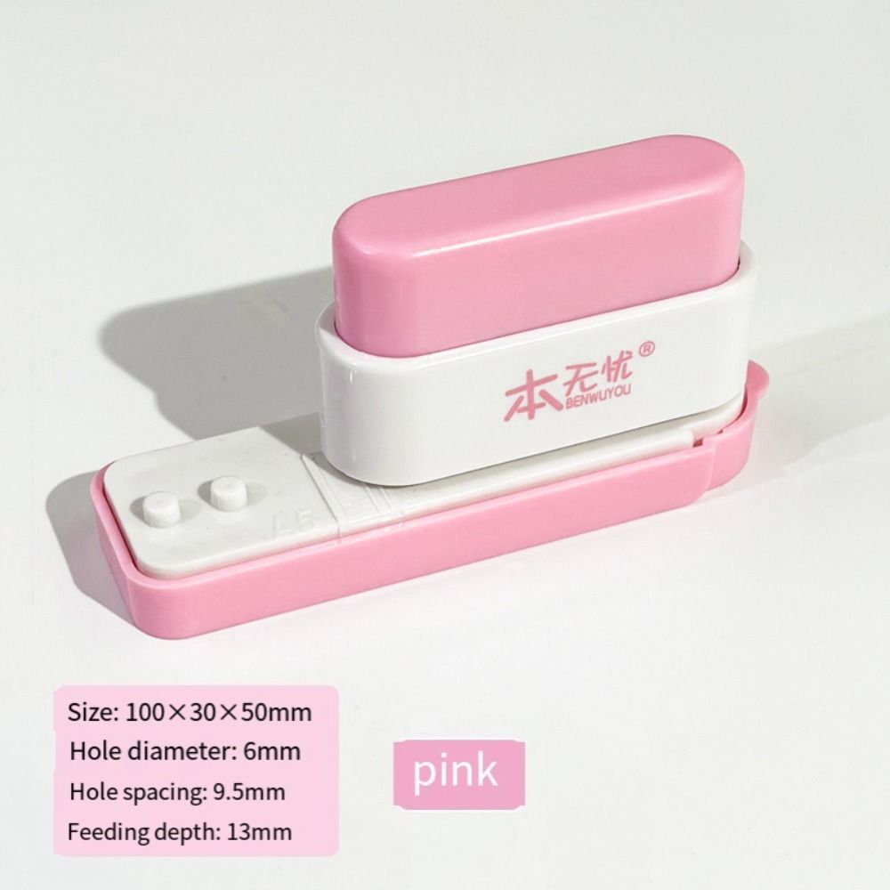 Portable Hand Account Hole Puncher 6mm Standard Hole Punch 5-Hole Paper Punch School Supplies