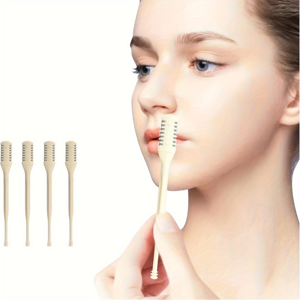 Оптовый портативный триммер для волос в носу с двумя лезвиями, безопасный ручной инструмент для ухода за лицом