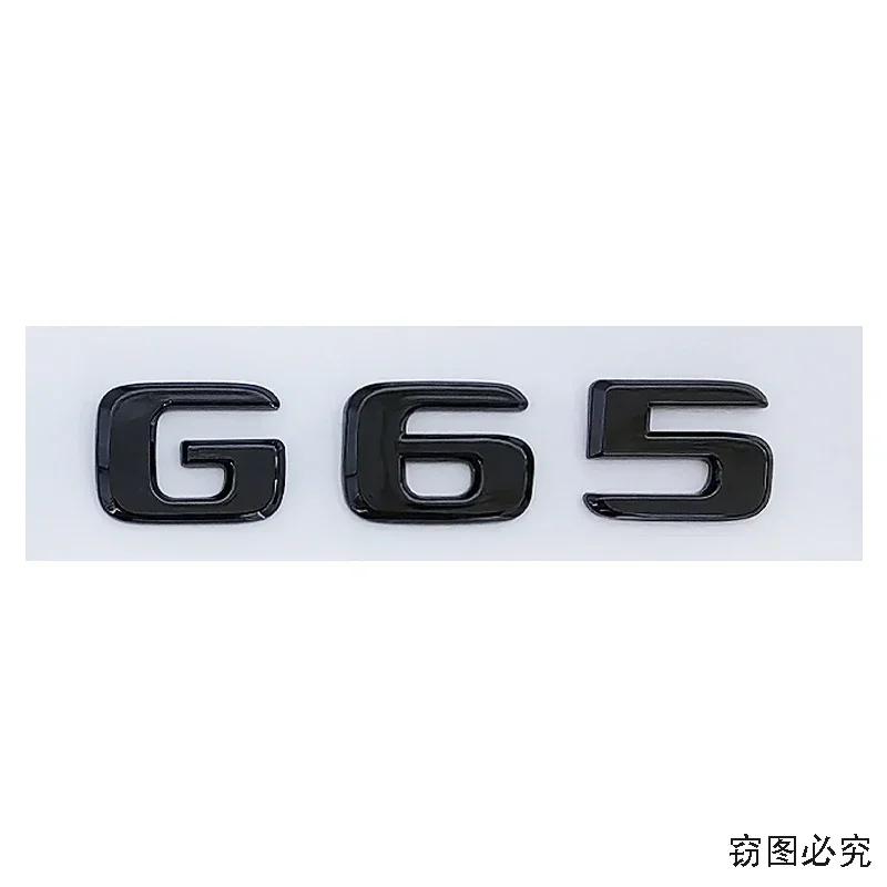 ABS Car Side Sticker Rear Trunk Badge Letters Decal Decoration for Mercedes Benz C43 C65 C63 G65 Exterior Accessories QK1