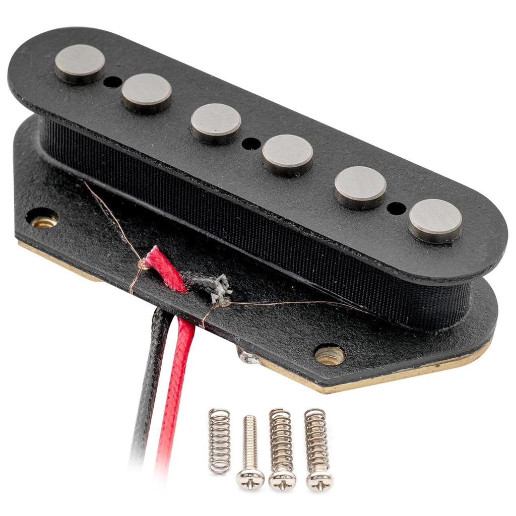 Artec TRA65 Alnico 5 Telecaster Bridge Pickup with Big Pole Pieces for Tele Electric Black Guitars,