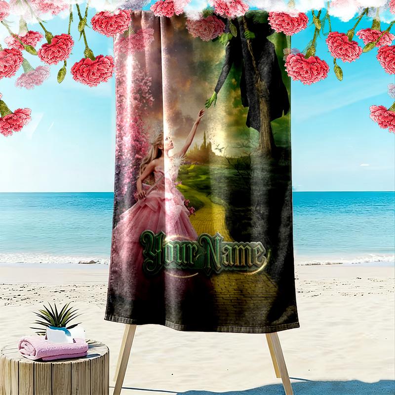 Name Custom Wicked Print Beach Towel, Large Soft Quick Dry Towel for Beach Camping Swimming