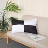 Nordic Rectangular Pillow Black Geometric Cushion Living Room Sofa Chair Pillowcase Pillow Case Suede Geometric Pattern