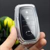 Прозрачный TPU чехол-держатель для брелока-ключа Toyota Camry 50 55 TLC200 Yaris Land Cruiser Prado 150 Auris RAV4 Venza SIENNA