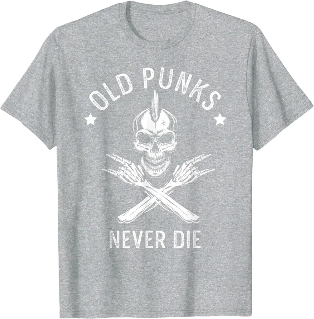 Футболка Old Punks Never Die Punker Rocker Subculture Skull Rocker