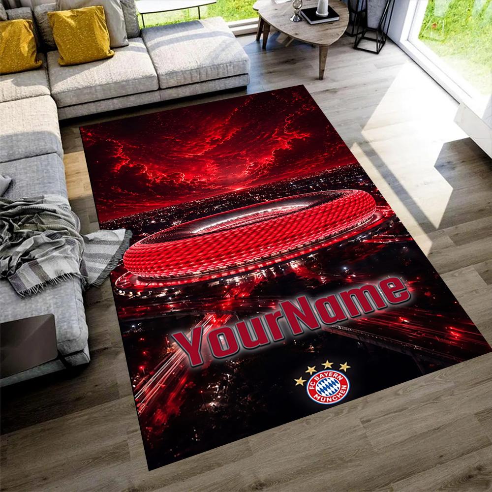 Bayern Munich Customize Text Area Rug Design for Kitchen Dormitory Bedrooms Outdoor Anti-slip Rug Decorate Offices