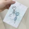 Heart Shape Four Leaf Clover Keychain Beaded Bow Heart Pendant Aesthetic Bag Charm  Purse Decor