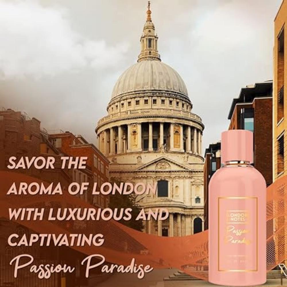 London Notes Unisex Passion Paradise Парфюмированная вода для мужчин и женщин|Стойкий аромат EDP|с фруктовыми, цветочными и ароматическими ароматами|100 мл