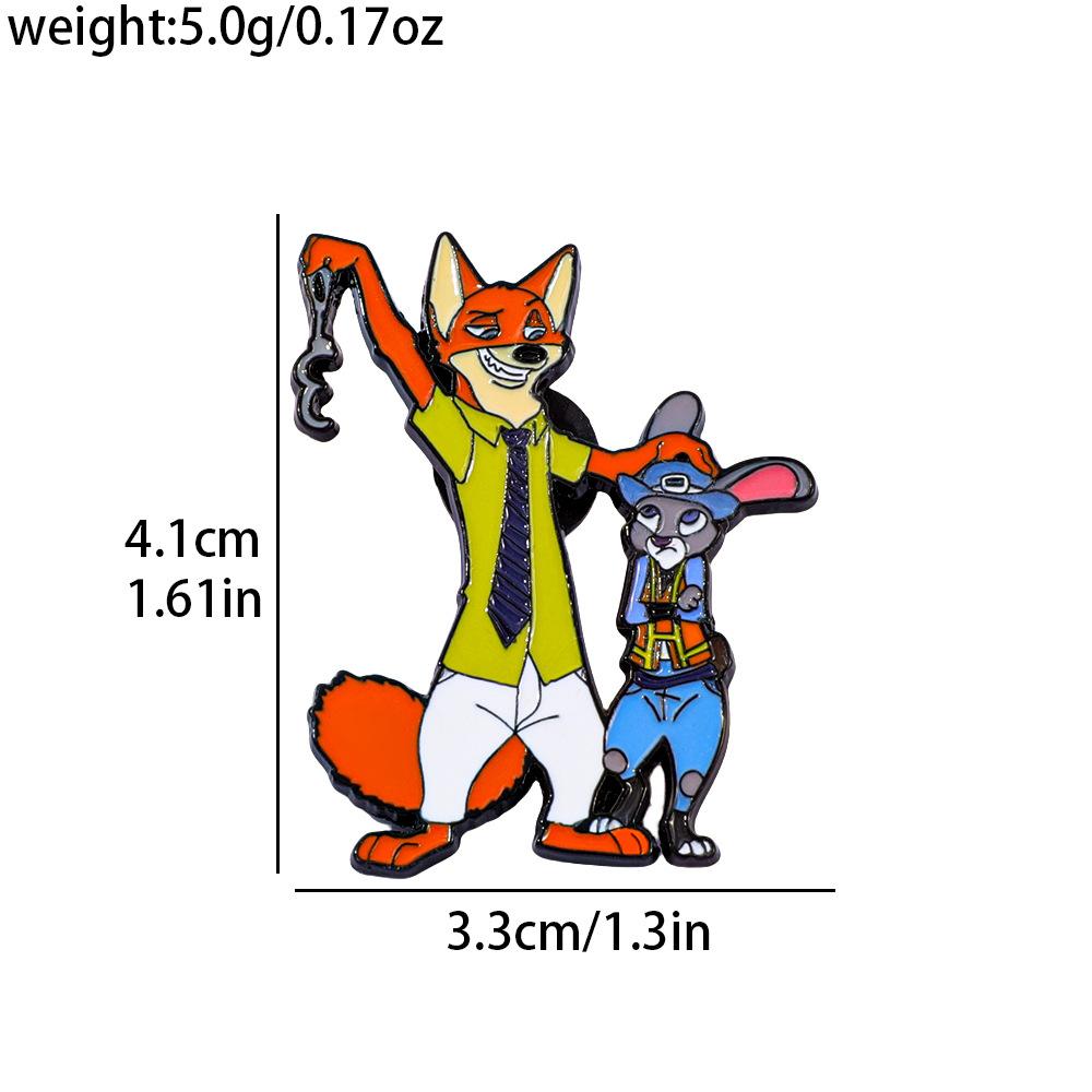 28 Штук Crazy Зверополис Металлическая Значок Ник Лис Джуди Кролик Сплав Эмаль Брошь Горячая Распродажа