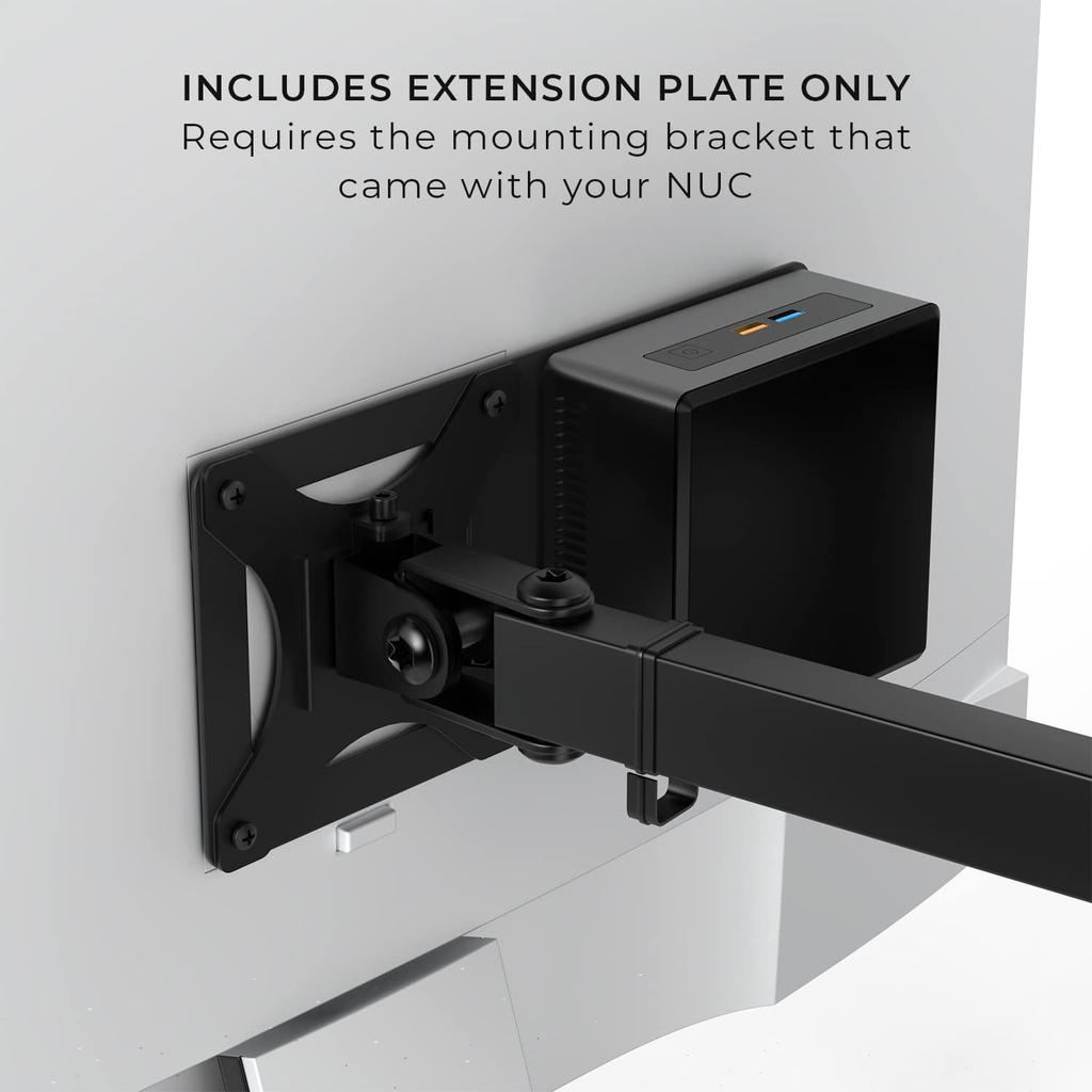 HumanCentric Mounting Bracket for Intel VESA Monitor Arm Extension Plate for NUC Mini PC Computers NUC,