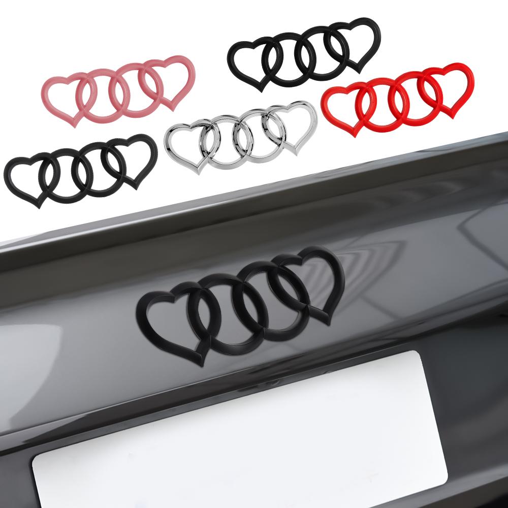 For s1 S4 B8 A3 8P A6 C7 8V B9 B7 B6 C6 A5 S5 S 1pcs Car Love Heart Logo Rear Trunk Tail Label Badge Emblem Decal Center Cover