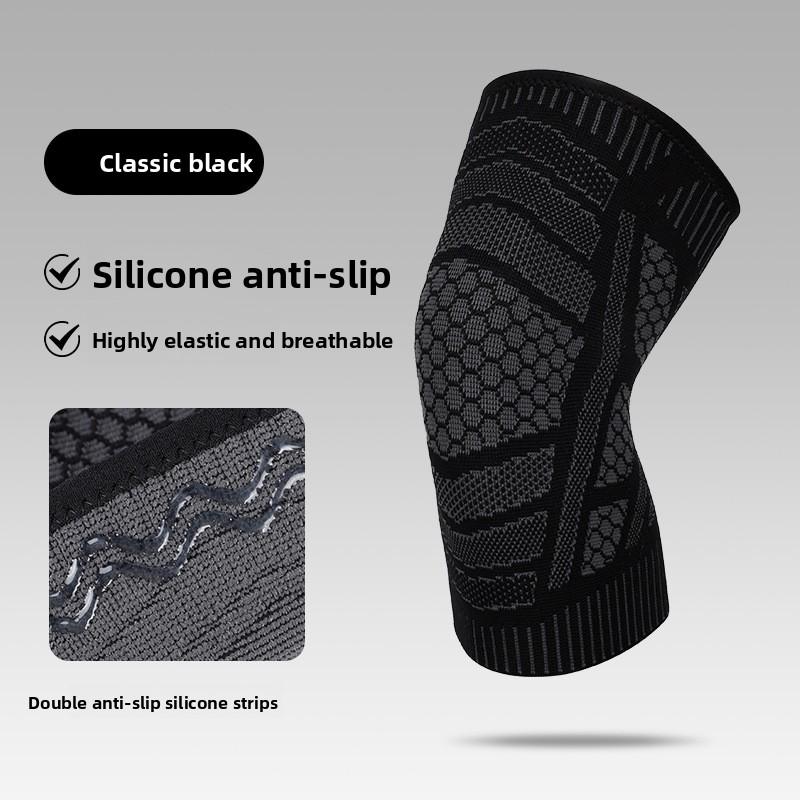 Knitted Sports Knee Pads Elastic Compression Anti-slip Protective Gear for Men and Women in Ball Sports