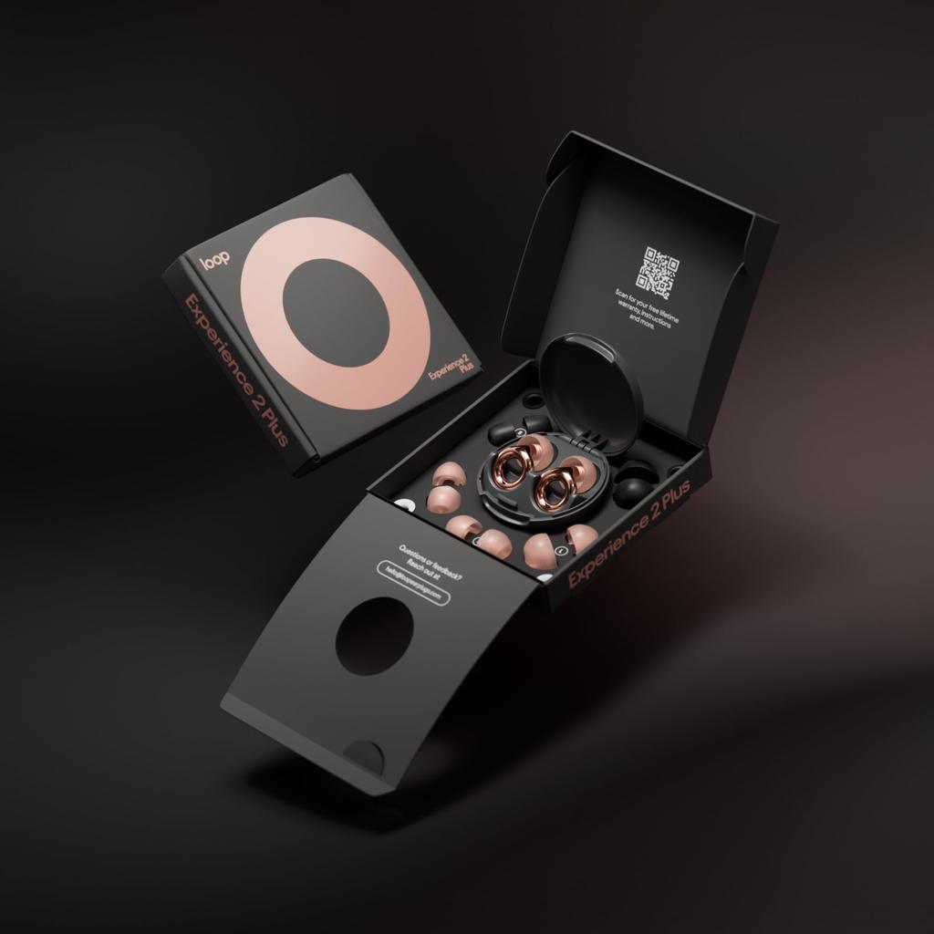 Loop Experience 2 Plus Earplugs – Certified Hearing Protection for Concerts, Festivals, Live Performances, Sports, DJing, and Nightlife - 17dB SNR