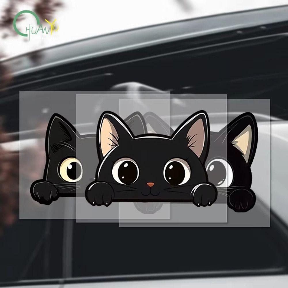 Scratch Covering PVC Decals Peek-a-Boo Funny Kitty Decals Car Window Decals Laptop