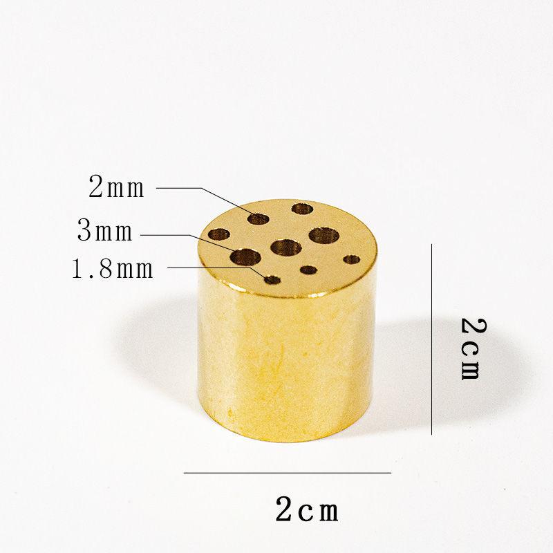 1x Copper Alloy Incense Holder with 9 Holes Sandalwood Incense Sticks Holder Portable Metal Censer