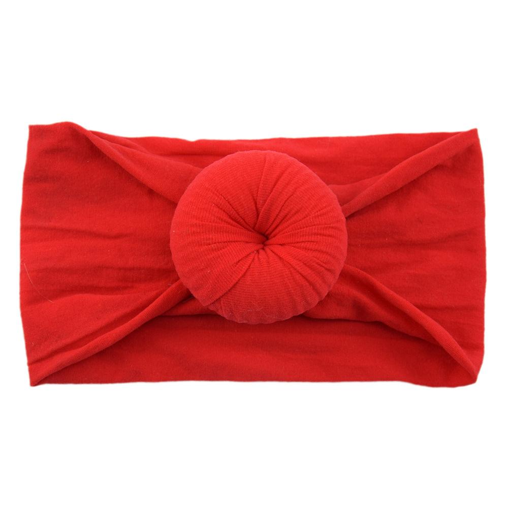 Детские головные уборы из нейлона, широкие детские аксессуары для волос, мягкие чулки с шариками, повязка на голову для малышей из нейлона, повязка на голову в виде пончика