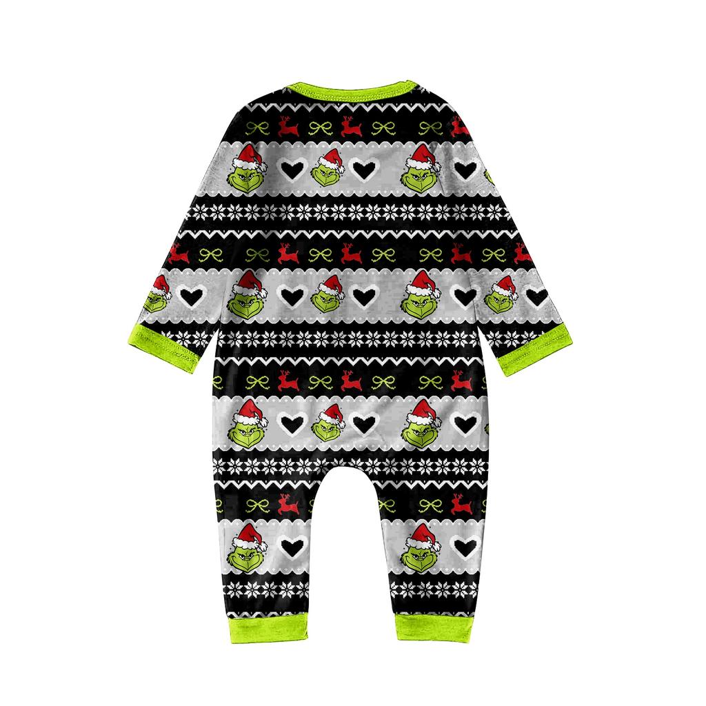 Family Matching Print Sets Pajamas Loungewear Outfits Family Matching Long Sleeve Tops+Pants Set