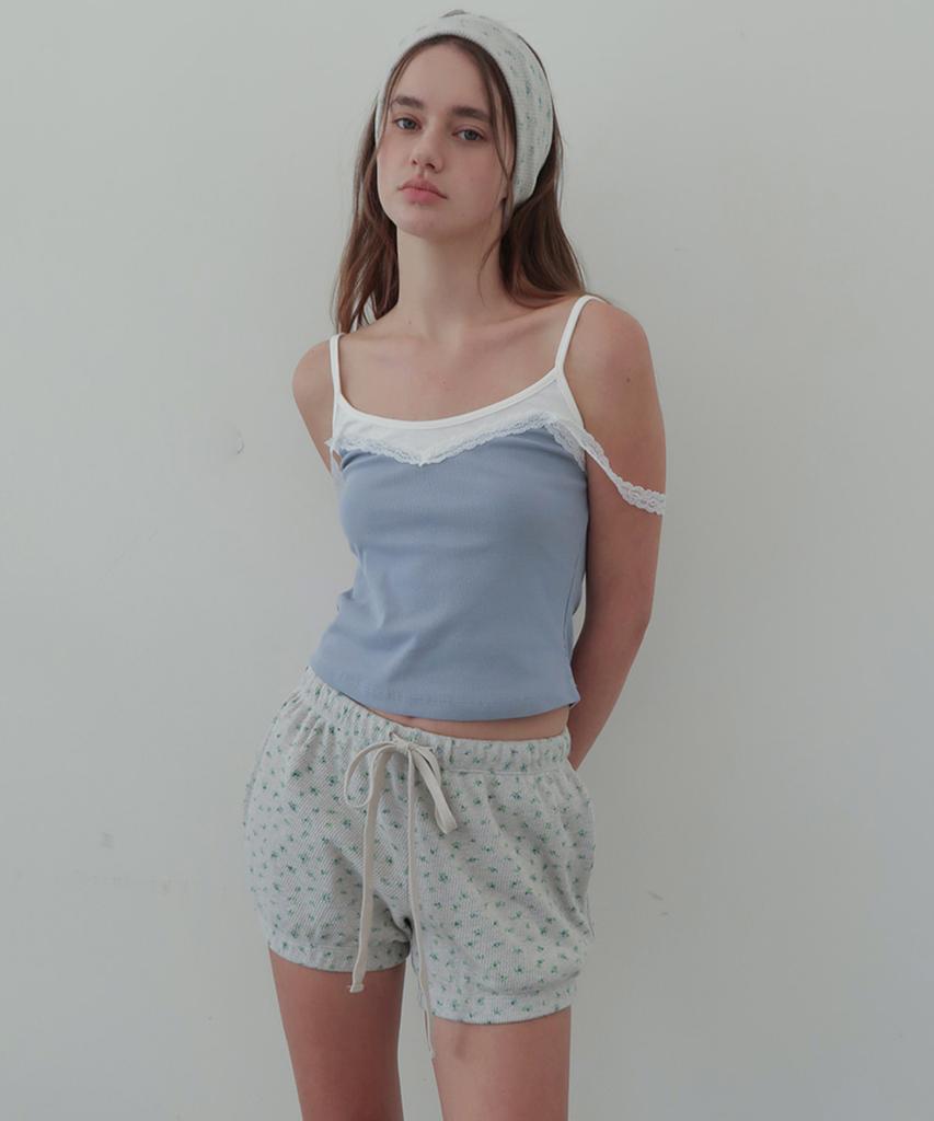 MOONISH Flower Waffle Shorts (Grey)