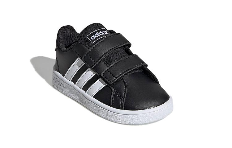 adidas Кеды для скейтбординга Neo GRAND COURT Низкие Черно-белые для младенцев и малышей EF0117