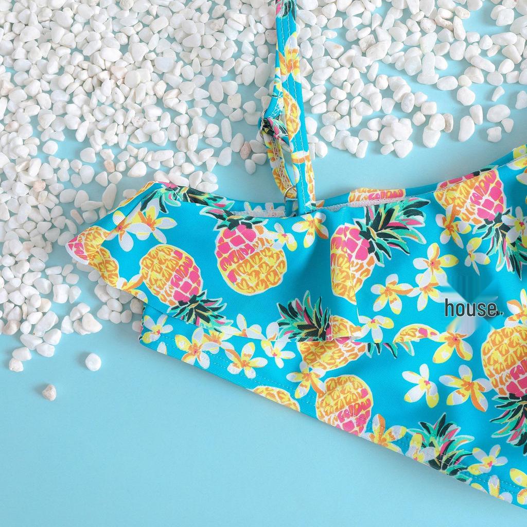 Детский раздельный купальник с принтом ананасов