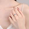 D Color  VVS1 Moissanite Rings Round Classic Trendy Women Man Fine Jewelry GRA Certified S925 Sterling Sliver Plated 18k Ring