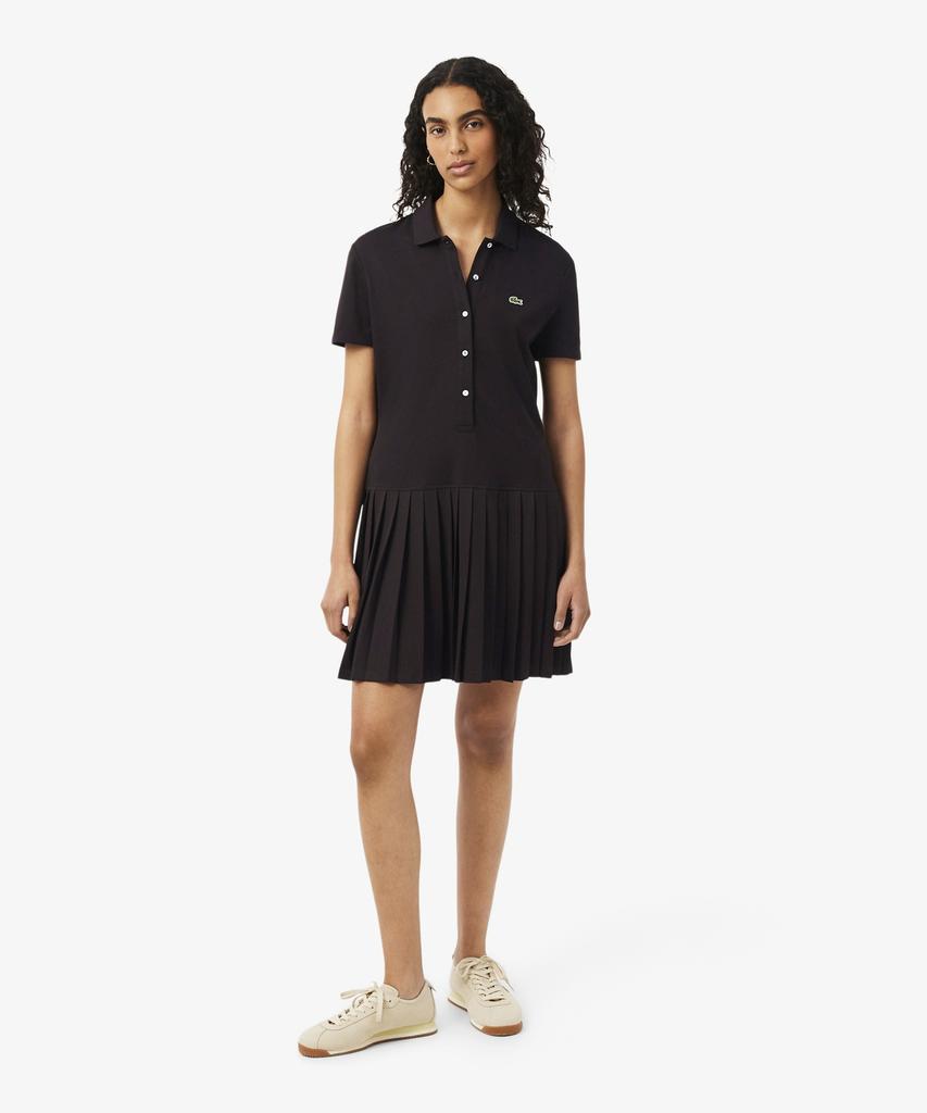 Женское мини-платье-поло LACOSTE с коротким рукавом из пике Ef8839-56G 3La