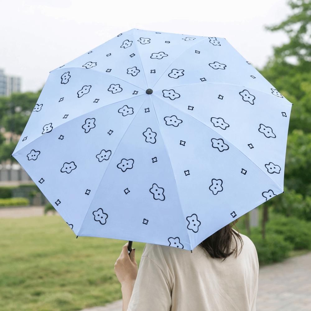 Fully Automatic Portable Folding Umbrella Cartoon Pattern Dual Use Umbrella Travel