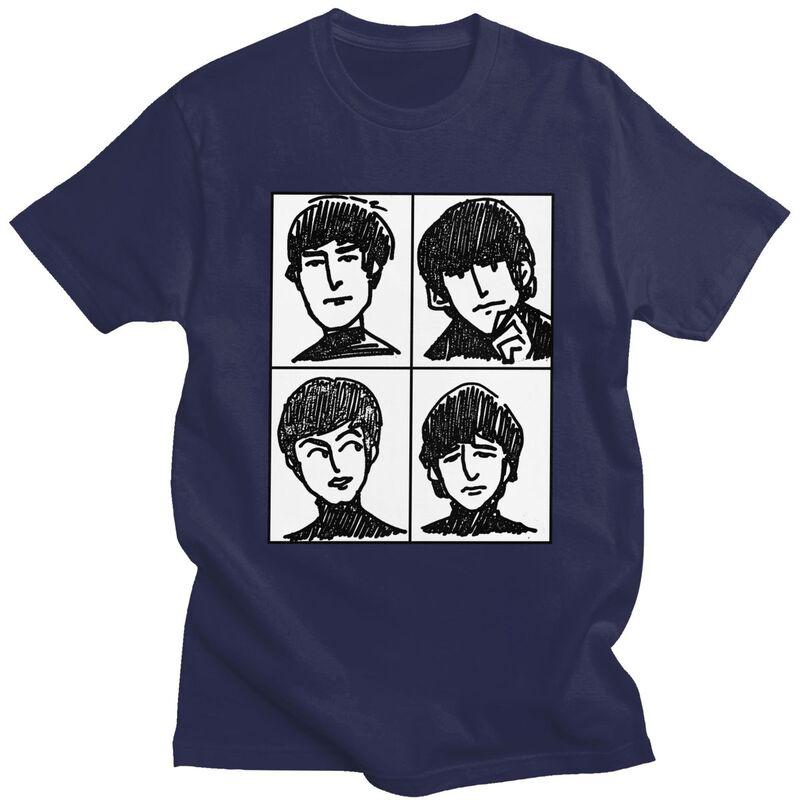 Индивидуальные футболки в стиле хэви-металл, рок, The Beatle для мужчин, с коротким рукавом, повседневная, крутая, приталенная, из чистого хлопка, подарок