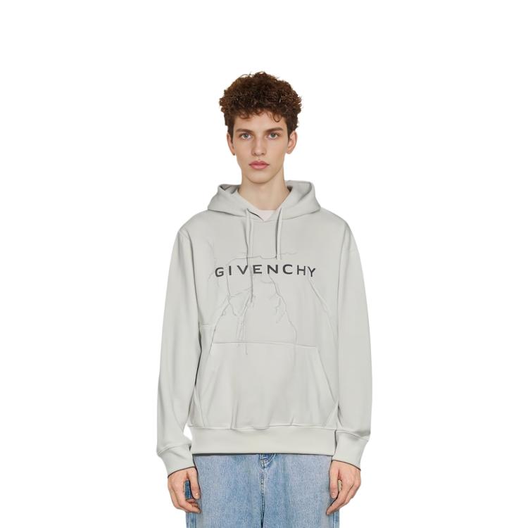 Givenchy Logo Printed Drawstring Hoodie BMJ0LA3YJ9100