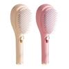 2 Pcs Retractable Self Cleaning Hair Brush Hair Detangler Brush With Ergonomic Handle