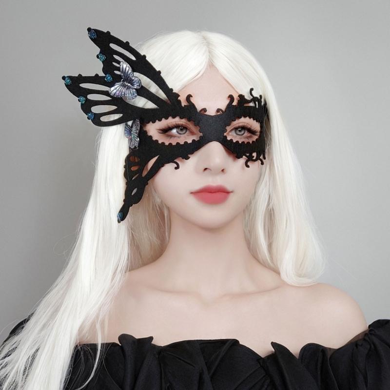 Masquerade Mask Butterfly Mask for Women Halloween Mask, Halloween Cosplay Eyemask Masquerade Half Mask Butterfly Mask