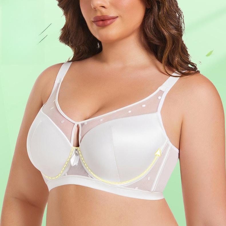 Soft Steel Ribbed Smooth Bra Women's Plus-size Seamless Underwear Women's Strapless Anti-glare Back-gathering Bra