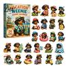 Christmas Tree Hanging Collectibles 2026 Dachshund Advent Calendar, 24 Days Dog Collectible Surprises with 2D Ornaments Festive Puppy Figures