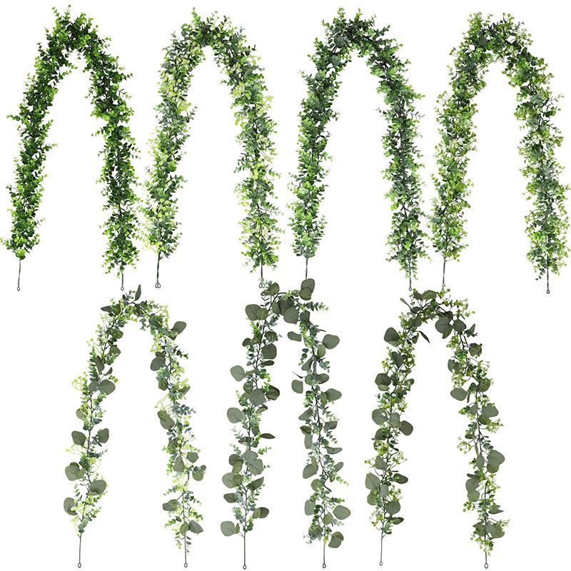 Simulated Green Plant Eucalyptus Wall Hanging, Home Decoration Ceiling Vine, Artificial Eucalyptus Leaf Vine