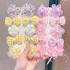 Princess Super Fairy Bow Hairpin Fabric Flower Hairpin Children's Hair Accessories Not Harming Hair BB Clip Girl's Bangs Clip