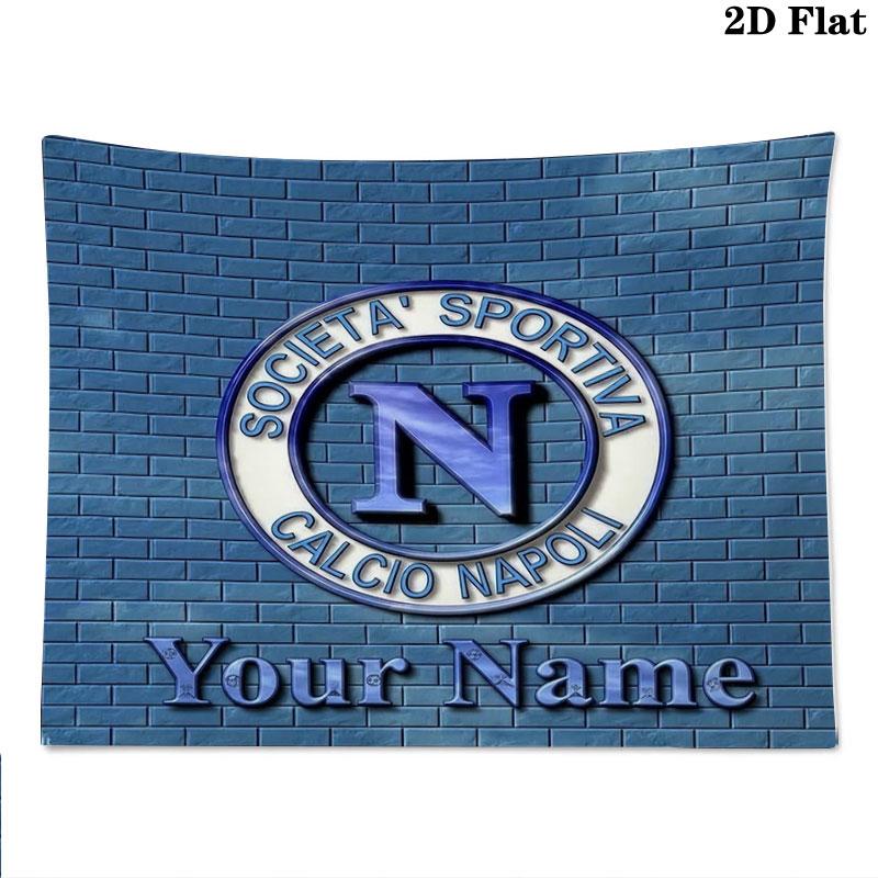 SSC Napoli Custom Name Wall Tapestry Aesthetic Wall Hanging Printed Fabric Blanket Decorative Tapestries for Bedroom Living Room Home Decor