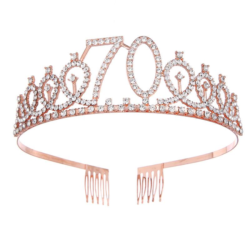 Модный сплав цифровая корона ободок со стразами корона на день рождения головной убор для мальчишника выпускной бал аксессуары для волос