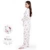 Hello Kitty Shirt Pajamas Powder Stretch Long Sleeve Long Pants Top and Bottom Set Loungewear Room Wear Dot Hello Kitty [SAZAC] Women's