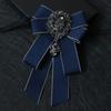 Men's Jewelry Accessories Rhinestones Bow Brooch Crystal Necktie Suit Shirt Collar Pin Bow Tie
