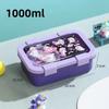 Bento Box Plastic Large Capacity Lunch Box with Soup Bowl and Spoon Children School Picnic Compartment Food Container Gifts