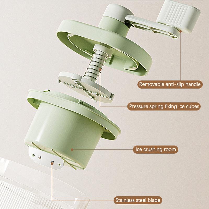 Машина для производства бритого льда, небольшая ручная дробилка льда, домашняя ручная машина для приготовления смузи, подходящая для кемпинга на открытом воздухе