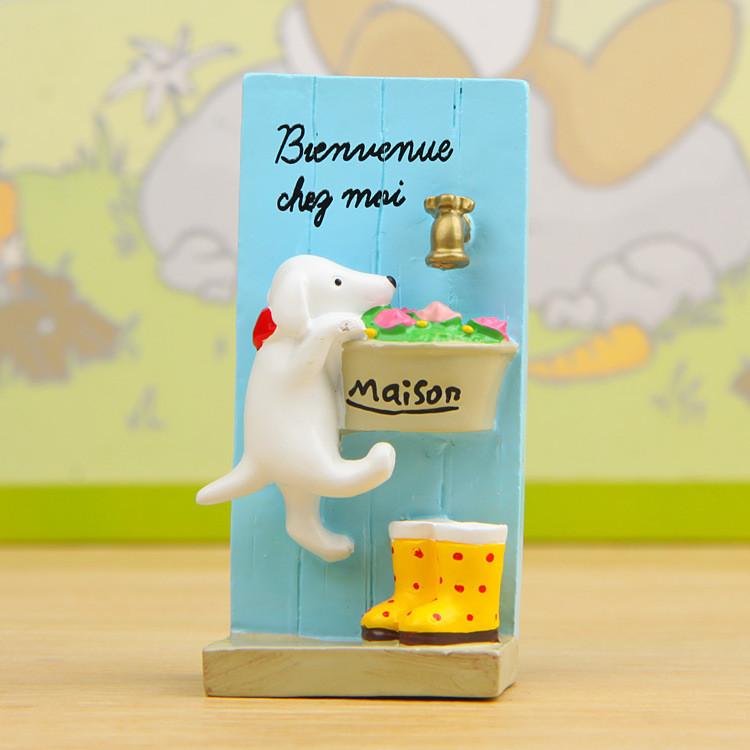 Resin Cat Flower Bed Water Tap Figurine For Garden Scene Decoration And Gift Ideas