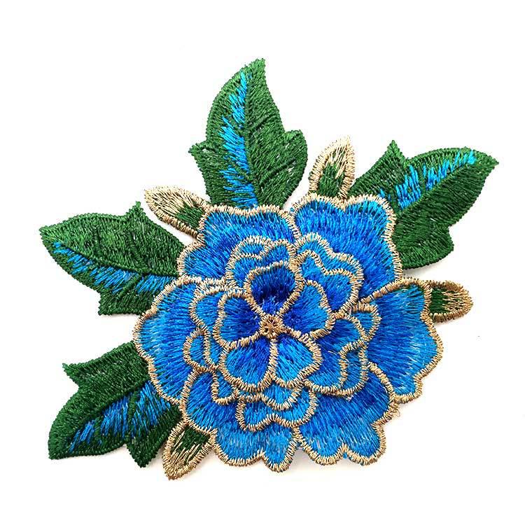 Water-Soluble 3D Multi-Color Multi-Layer Embroidery Patch - Heavy-Duty Rose DIY Lace Accessory