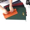 Square creative woven pattern double-sided leather placemat, dining table insulation mat, high-end hotel home anti-scalding table mat